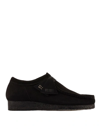 Clarks Men's  Originals Wallabee Suede Shoes In Black Suede