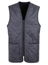 Barbour Navy Blue Padded Waistcoat With Diamond Quilting In Blue