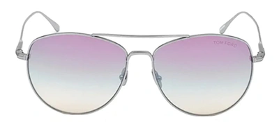 Tom Ford Milla W Ft0784 16z Aviator Sunglasses In Pink