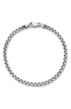 YIELD OF MEN STERLING SILVER OXIDIZED BOX CHAIN BRACELET