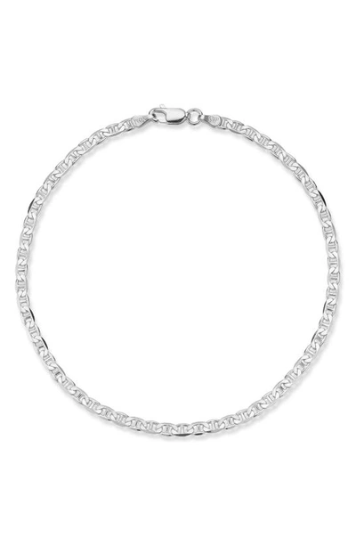 Yield Of Men Silver 3mm Mariner Link Chain Bracelet