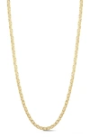Yield Of Men 18k Gold Plated Sterling Silver Mariner Link Necklace In Gold