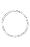 Yield Of Men Sterling Silver Figaro Bracelet In Silver