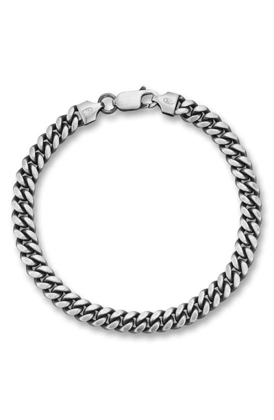 Yield Of Men Silver Curb Link Chain Bracelet