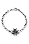 Yield Of Men Sterling Silver Oxidized Nautical Chain Bracelet In Silver