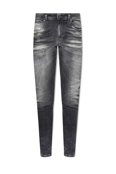 Diesel 1979 Sleenker Distressed Skinny Jeans In Nero