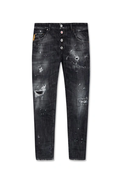 Dsquared2 Black Stretch-cotton Denim Jeans