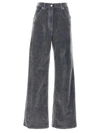 Msgm Logo-patch Wide-leg Trousers In Gray