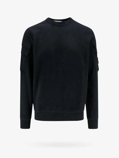 Stone Island Cotton Sweatshirt In Black