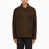 FORÉT FORÉT | BROWN OVERSHIRT WITH STAINED EFFECT