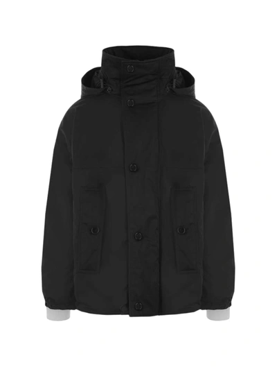 Bottega Veneta Technical Nylon Padded Jacket In Black