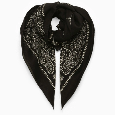 Destin | Black Wool Scarf