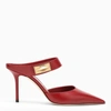 JIMMY CHOO NELL MULE 85 CRANBERRY RED
