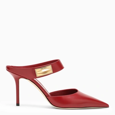 Jimmy Choo Nell 尖头高跟穆勒鞋 In Red