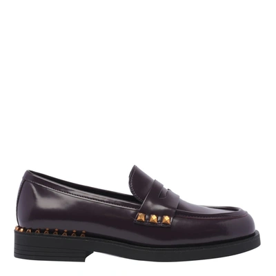 Ash Whisper Studs Loafers In Brown