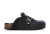 Jw Anderson Shearling Mules In Black