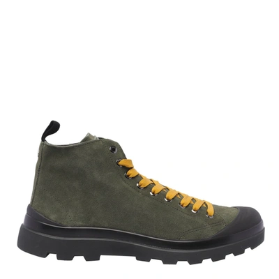 Pànchic Panchic Man Ankle Boots Steel Grey Size 7 Soft Leather, Rubber In Green