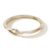 John Hardy Surf 12.5mm Hinged Bangle Bracelet In Silver,gold