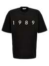 1989 Studio Solid Color Crew-neck T-shirt With Contrasting Logo