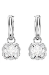 SWAROVSKI STILLA CRYSTAL HOOP DROP EARRINGS