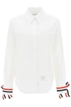 THOM BROWNE OXFORD SHIRT WITH TRICOLOR DETAILING