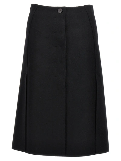 Lanvin Wool Skirt In Black