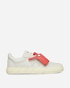 Off-white Low Vulcanized Sneaker With Zip Tie Detail In White