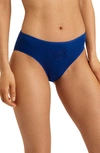 Hanro Naila Cotton High Cut Brief In Deep Indigo