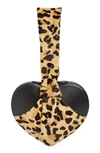 Alaïa Le Cache Coeur Leopard Bracelet Bag In 159 Sepia/ Noir