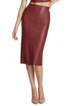 COMMANDO FAUX LEATHER MIDI SKIRT