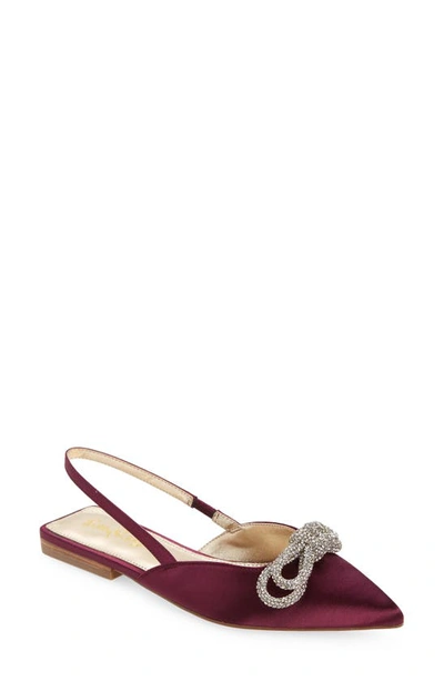 Lilly Pulitzer Brit Pointed Toe Slingback Flat In Amarena Cherry