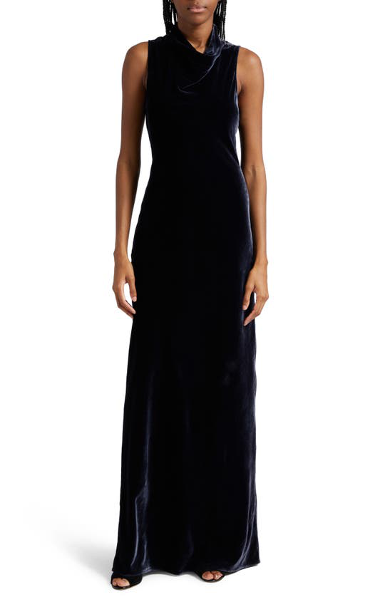 Iride velvet maxi dress