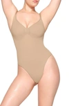 Skims Seamless Sculpt Sculpting Bodysuit In Clay