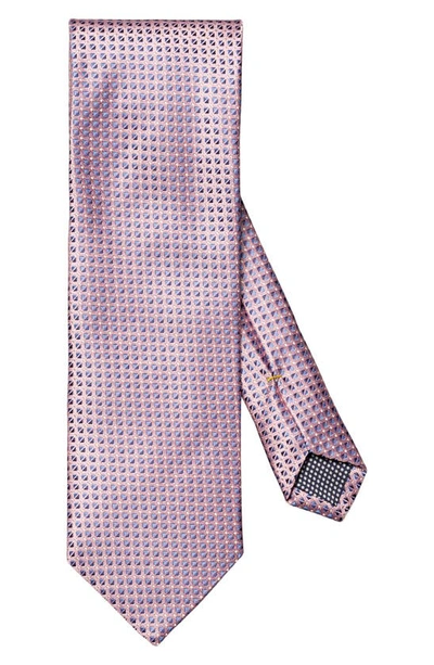 Eton Men's Micro-geometric Jacquard Silk Tie In Light Pastel Purple