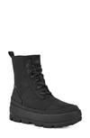 Ugg The  Lug Platform Lace-up Combat Boot In Black