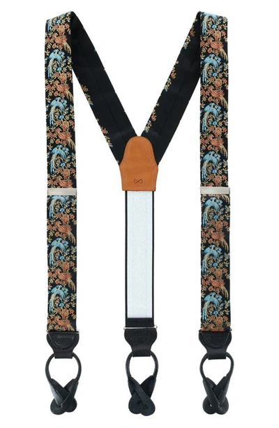 TRAFALGAR BIRDS OF PARADISE FLORAL SILK SUSPENDERS