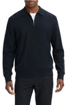 Vince Men's Boiled Cashmere Quarter-zip Sweater In Coastal