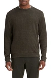 Vince Men's Drapey Crewneck Sweater In Moss Green
