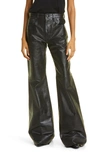 R13 JANET RELAXED FLARE LEATHER PANTS