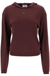 Bally Emblem Jersey Hoodie In Purple