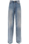 Zimmermann Faded High-rise Wide-leg Jeans In Blue