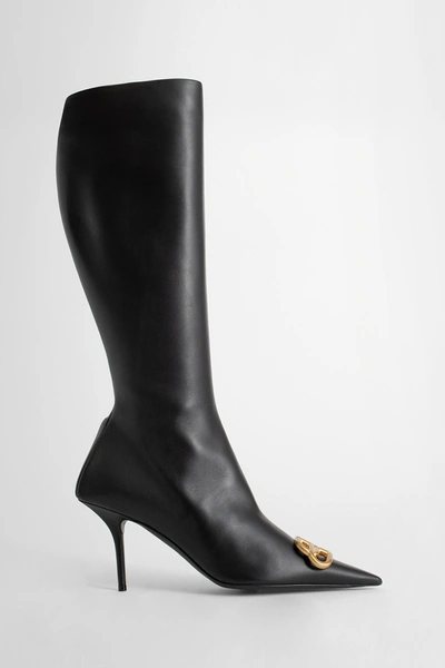 Balenciaga Woman Black Boots In New