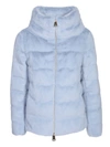 Herno Faux-fur Padded Jacket In Blue