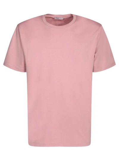 Herno Cotton Logo T-shirt In Pink