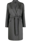 Theory Notch-lapel Wool And Cashmere-blend Coat In Gray