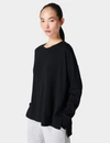 Sweaty Betty After Class Longline Sweatshirt In Black