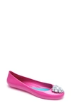 Okabashi Bella Shiny Ballet Flat In Sangria