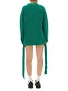 Msgm V-neck Cardigan In Green