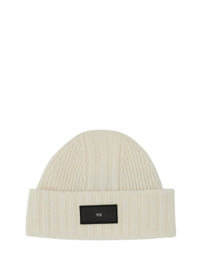 Y-3 Beanie Hat In White