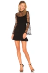 NICHOLAS NICHOLAS LACE FLOUNCE DRESS IN BLACK. ,D1389C